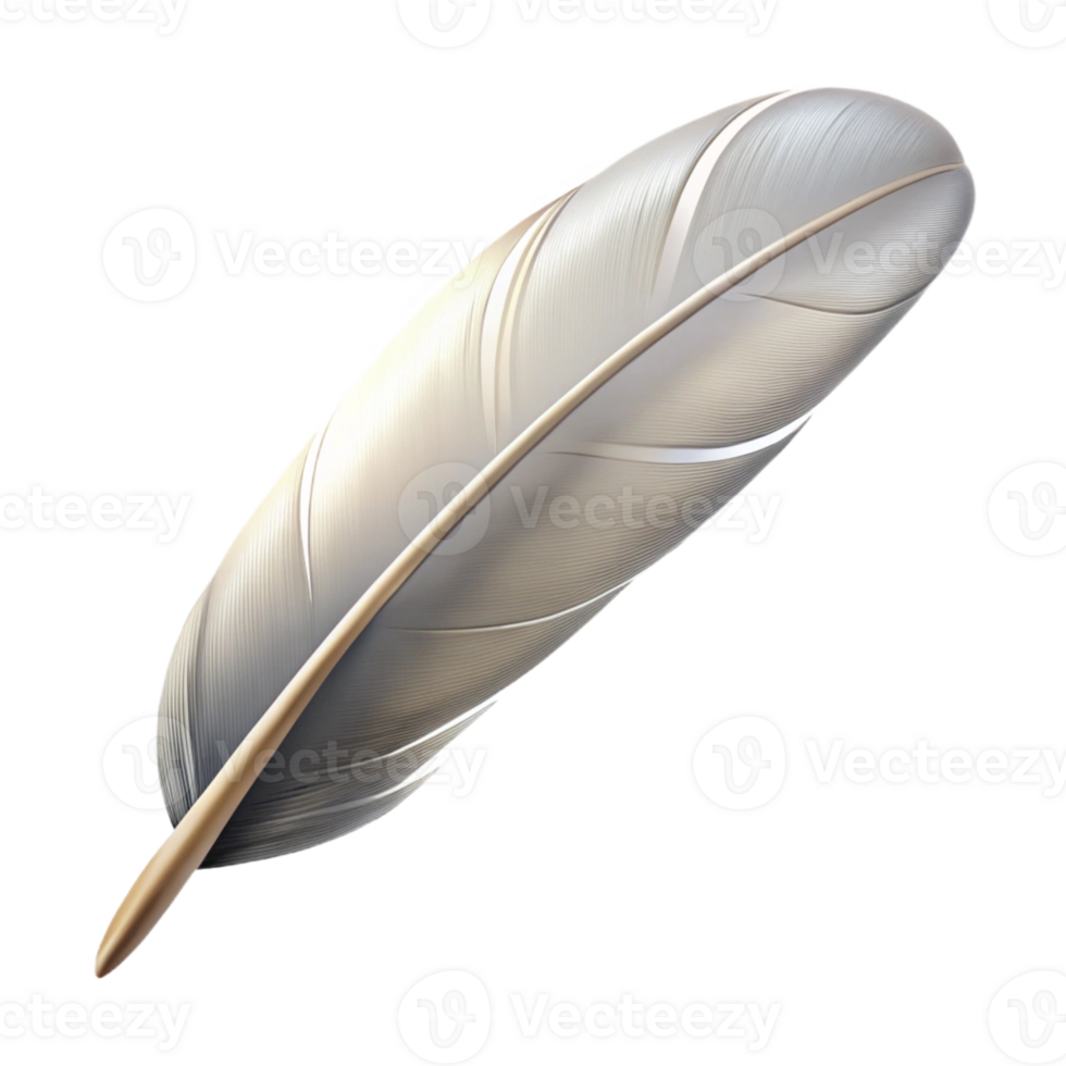 wonderful creative A single, perfect feather floating in the air, with soft, downy details. Soft, diffused lighting detailed png