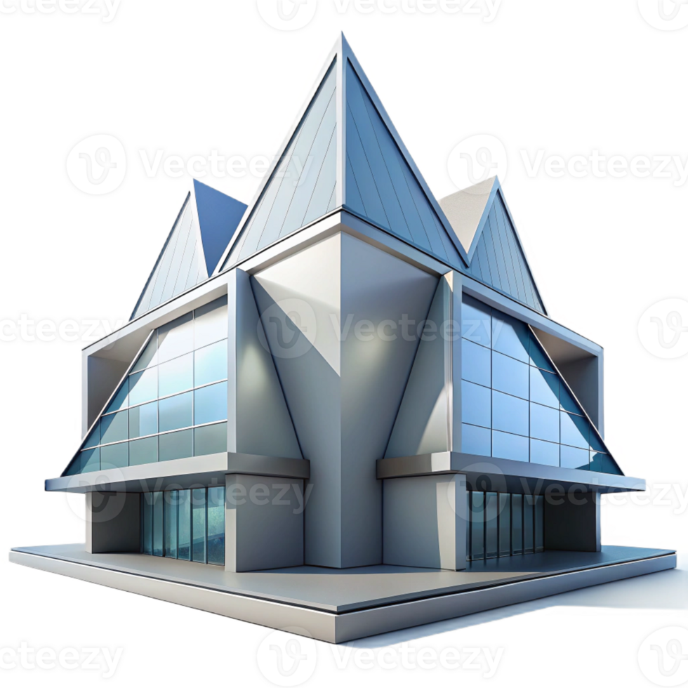 impressive abstract A sleek, modern museum, sharp lines and geometric shapes, cool, neutral lighting, architectural rendering exclusive png