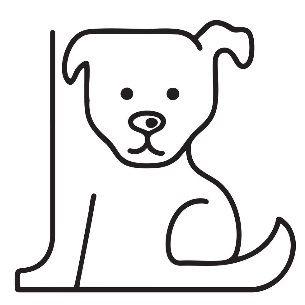 simple and elegant logo design featuring stylized dog silhouette. This logo captures essence of loyalty and companionship, making it perfect for pet related businesses or organizations vector