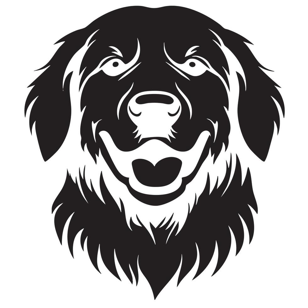 detailed logo featuring smiling dog with fluffy coat, showcasing its friendly expression and inviting demeanor. This design captures essence of loyalty and companionship vector
