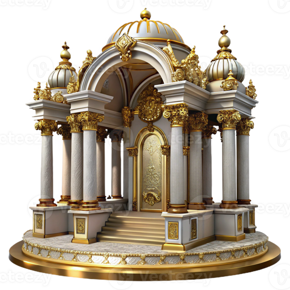 magnificent modern An ornate Baroque palace, intricate gold details and marble columns, dramatic lighting, digital painting 4K png
