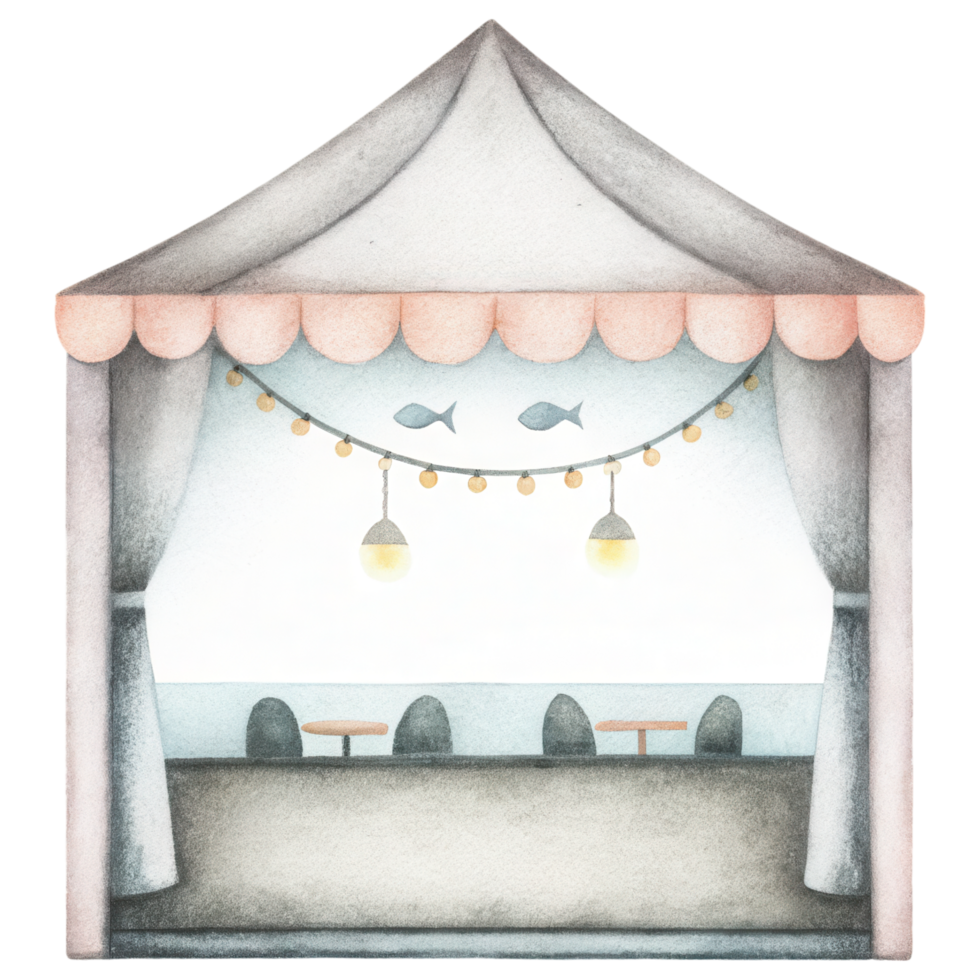 Zodiac Coffee Lovers clipart, dreamy cafe with soft lighting and Pisces decorations, creating cozy atmosphere png
