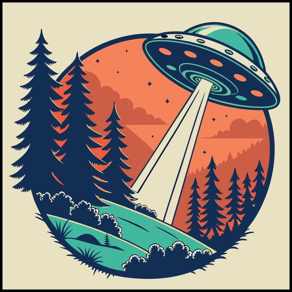 Funny UFO Believer T-Shirt I Want to Believe Graphic vector