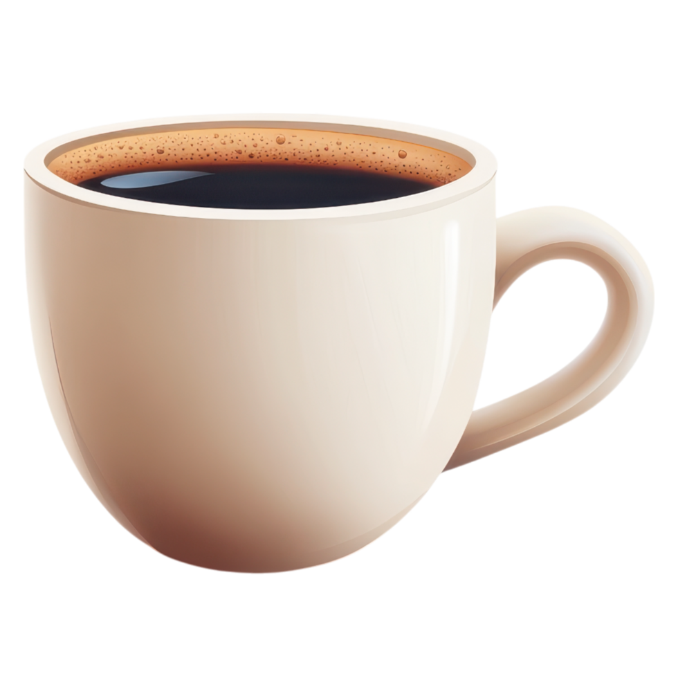 steaming coffee cup on transparency background evokes warmth and comfort. clip art on a transparency background png