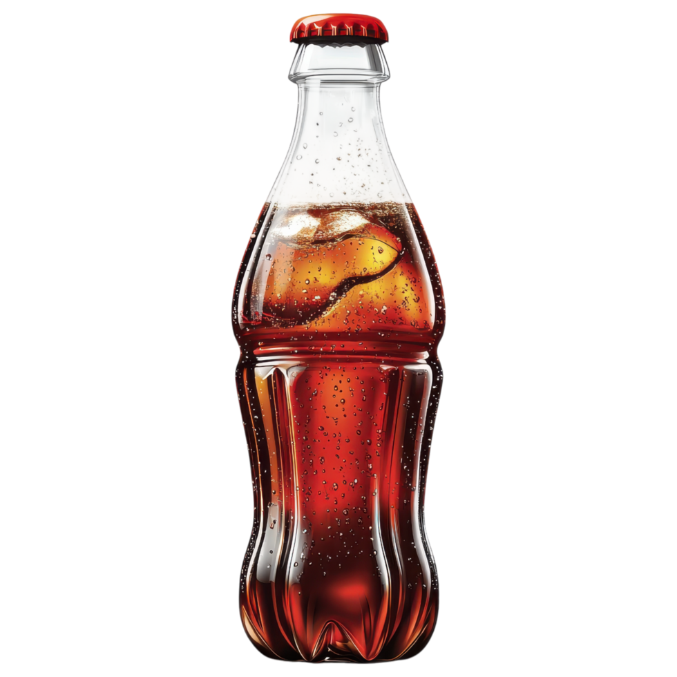 Refreshing in bottle with condensation, perfect for hot days png