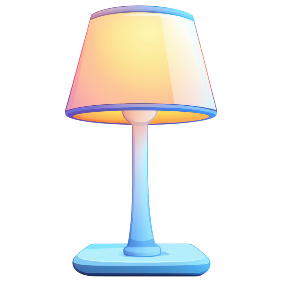 modern bedside lamp with soft glow, perfect for any room decor. clip art on a transparency background png