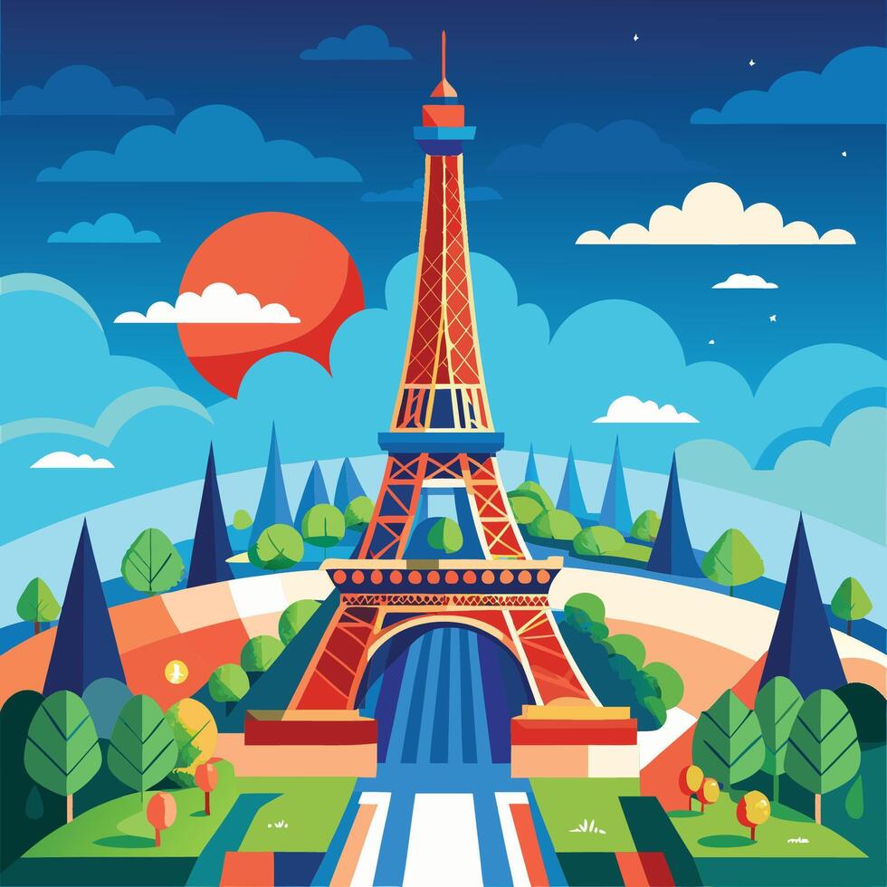 eiffel tower, symbol of the city of Paris vector