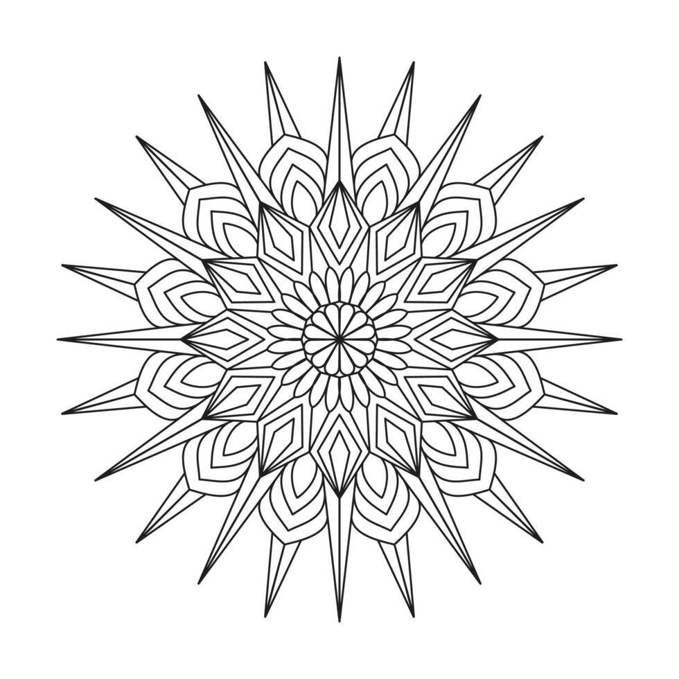light sun Ornamental mandala with floral pattern islamic design vector