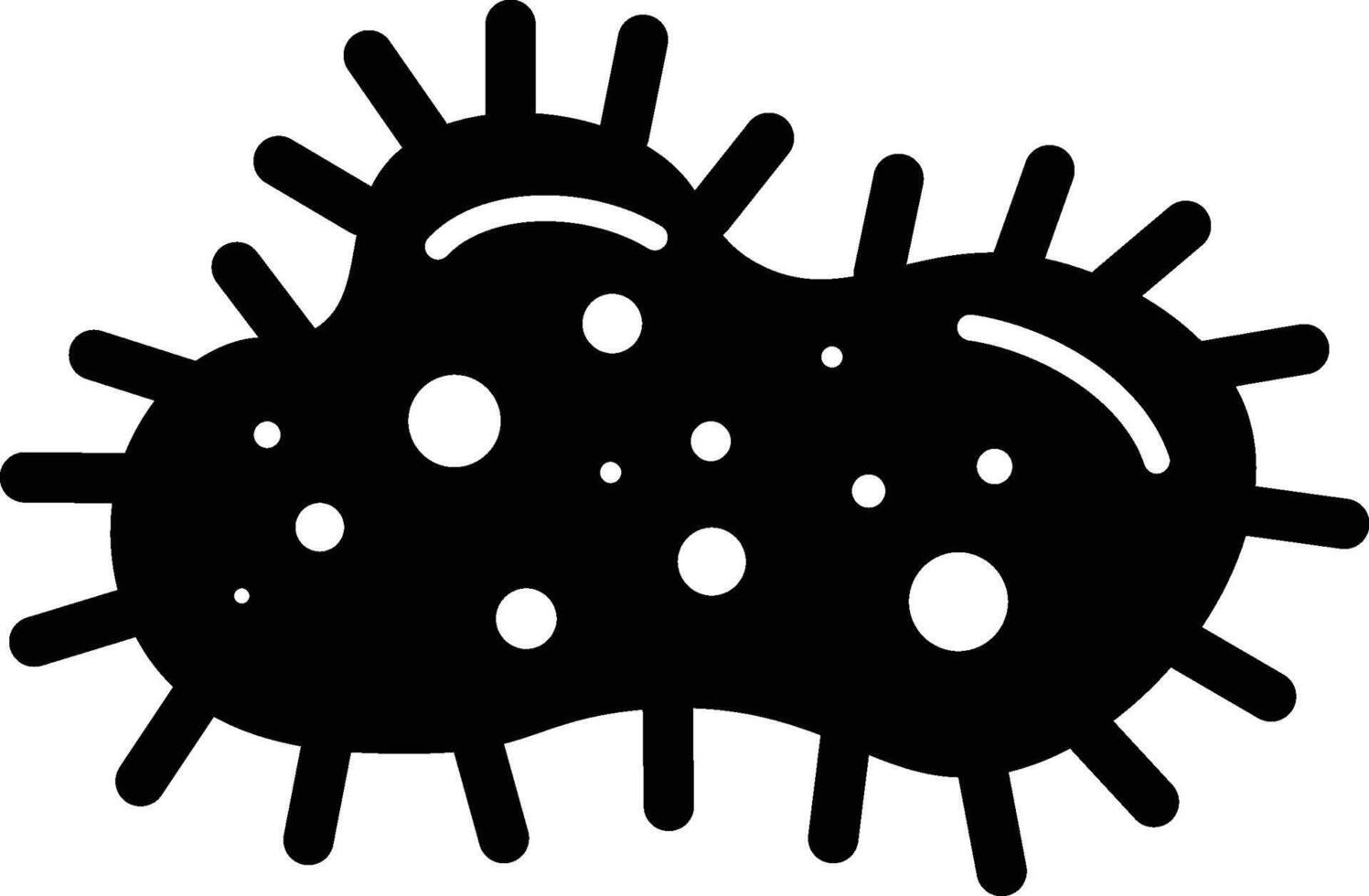 Germ icon. Bacteria icon. Disease molecule. Infection pathogen cell. Concept of microbiome organism,disease, ill, pathogen vector