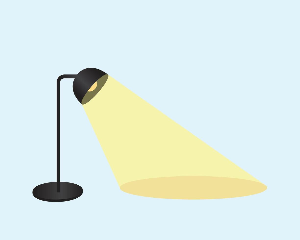 Table lamp design art illustration. vector