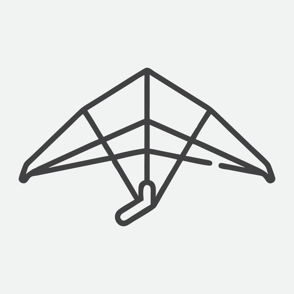 glider-icon line art vector