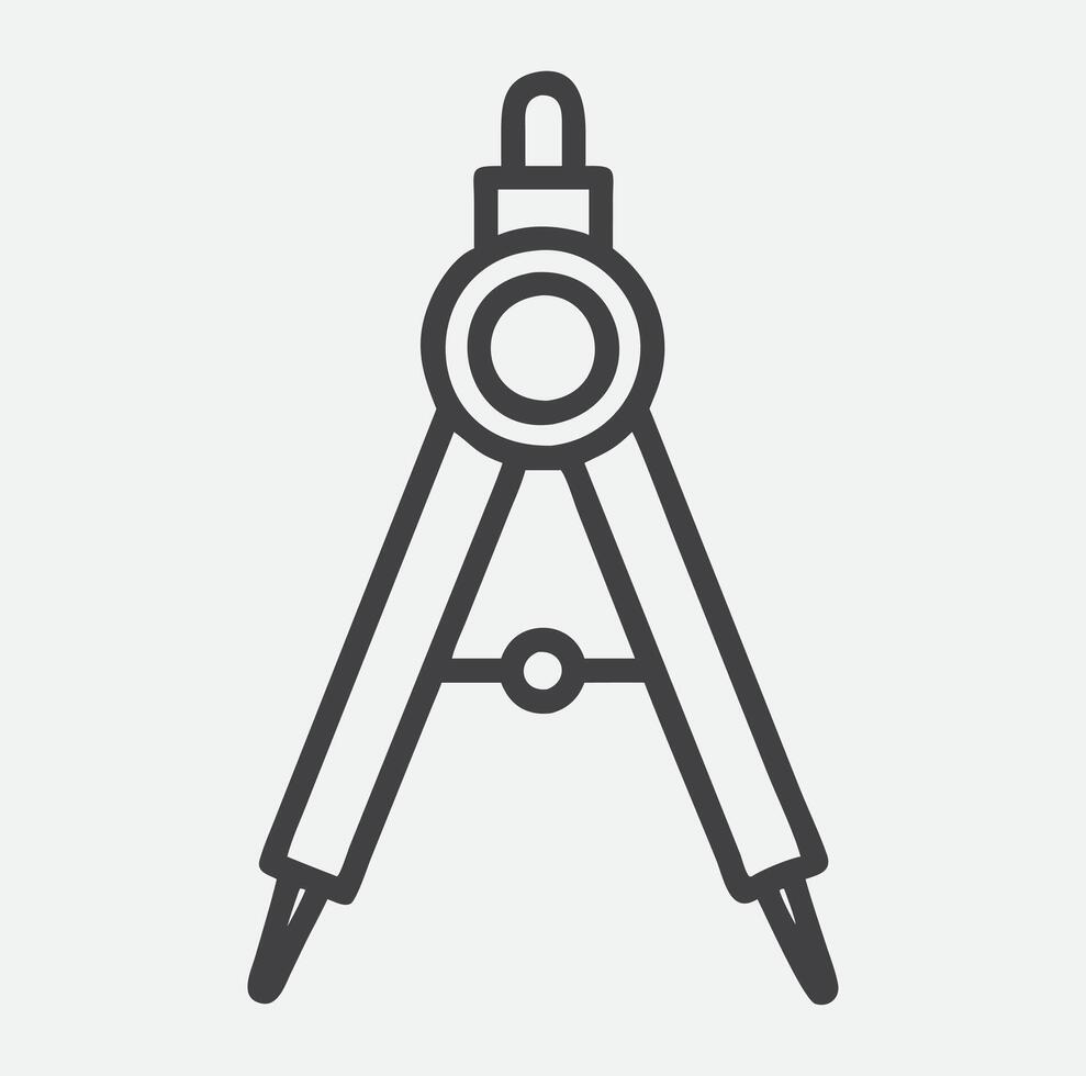 compass-icon line art vector
