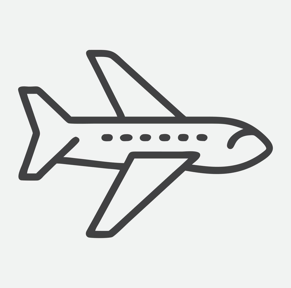 airplane-icon line art vector