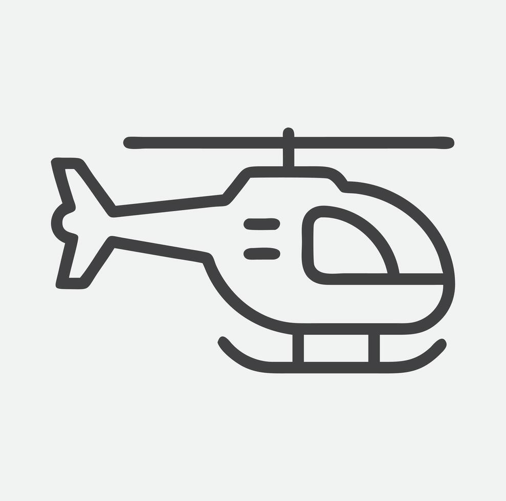 helicopter-icon line art vector