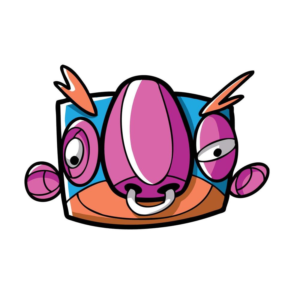 Chill Cool Graphic Head Illustration Graffiti Street art vector