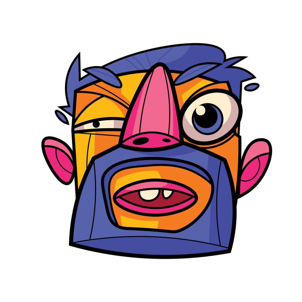 Cool Great Graphic Head Illustration Graffiti Street art vector