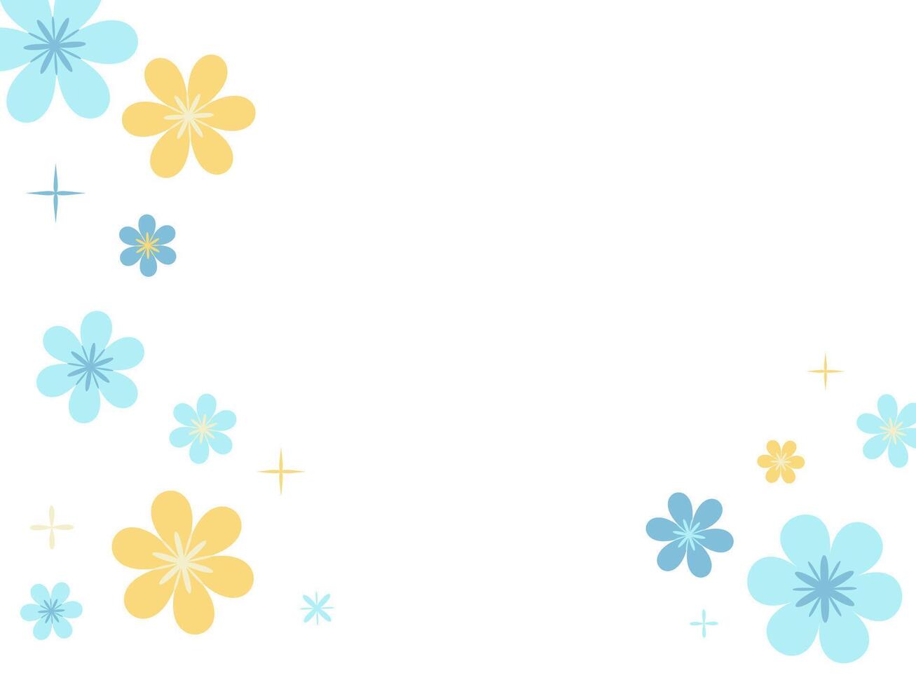 blossom flower pattern on white background vector