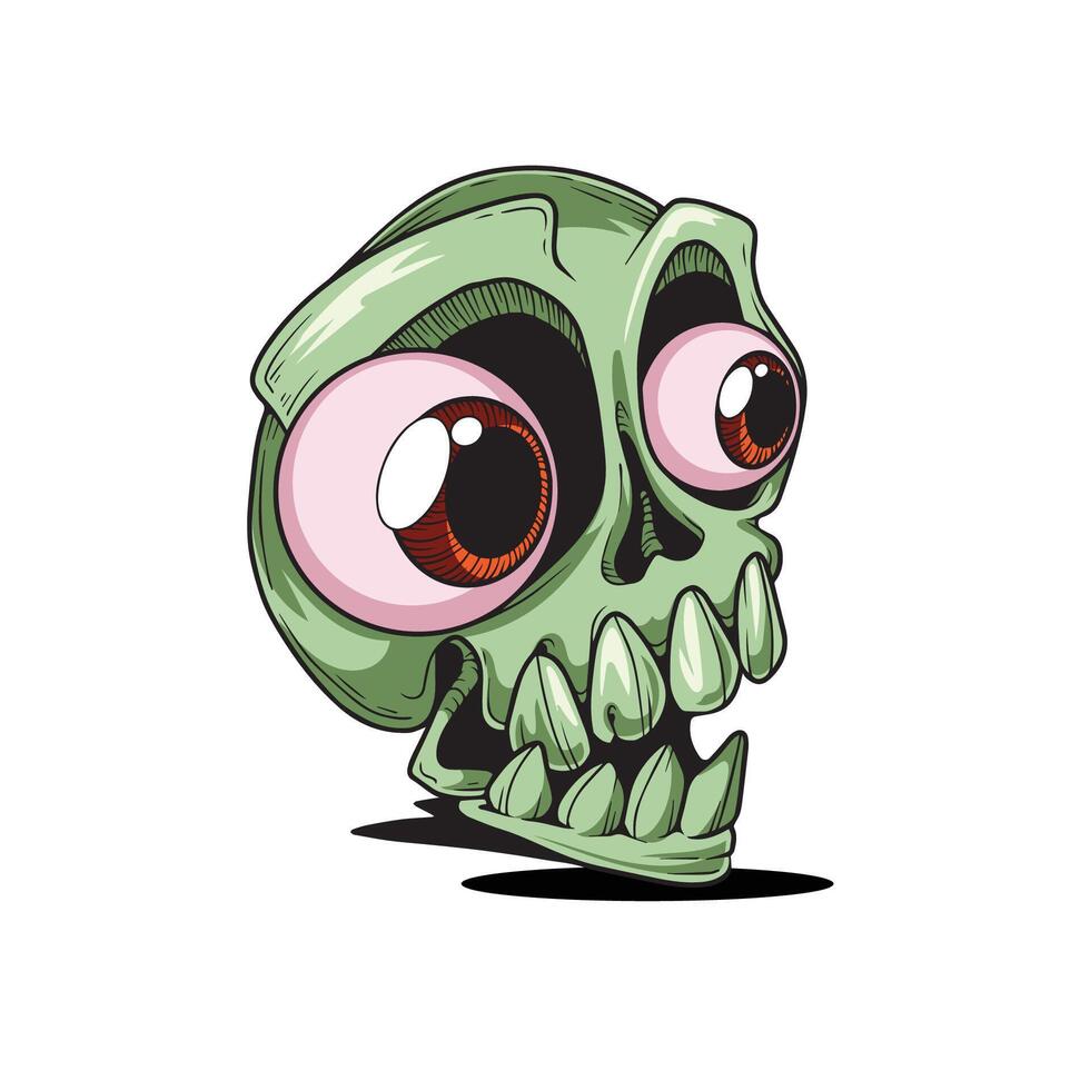 Skull cartoon spooky Madness vector
