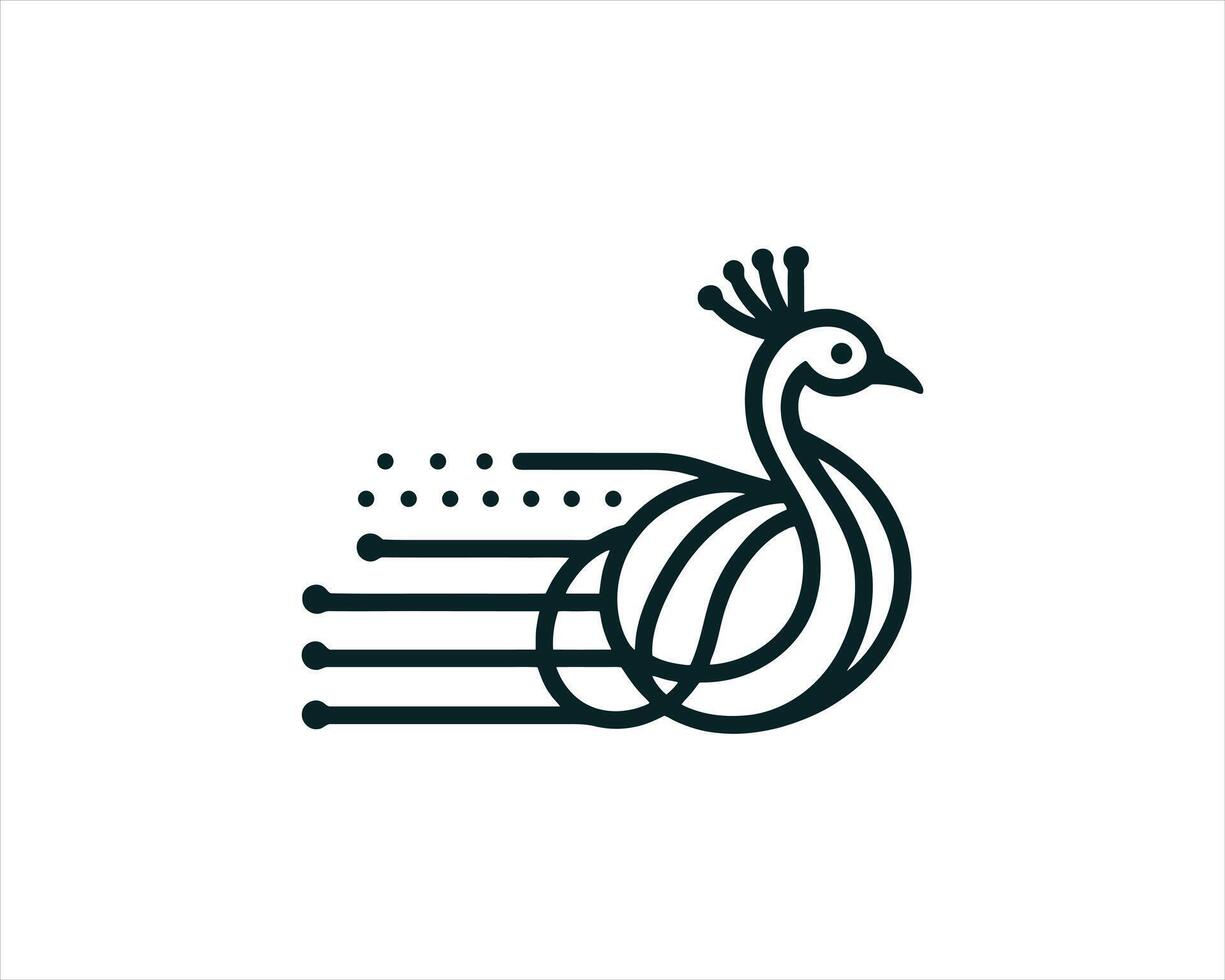 A bird logo with dots on it icon illustration vector