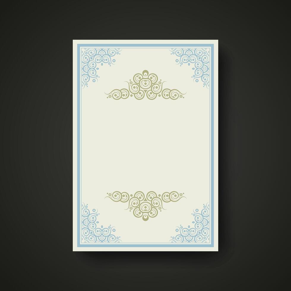 vintage Calligraphic square ornament frame line for text vector