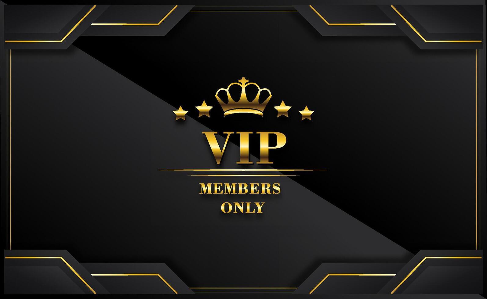 luxury gold vip member invitation vector