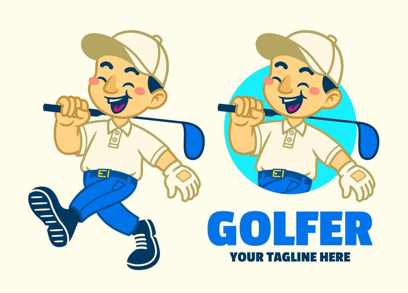 Cartoon Character of Happy Golfer Mascot vector