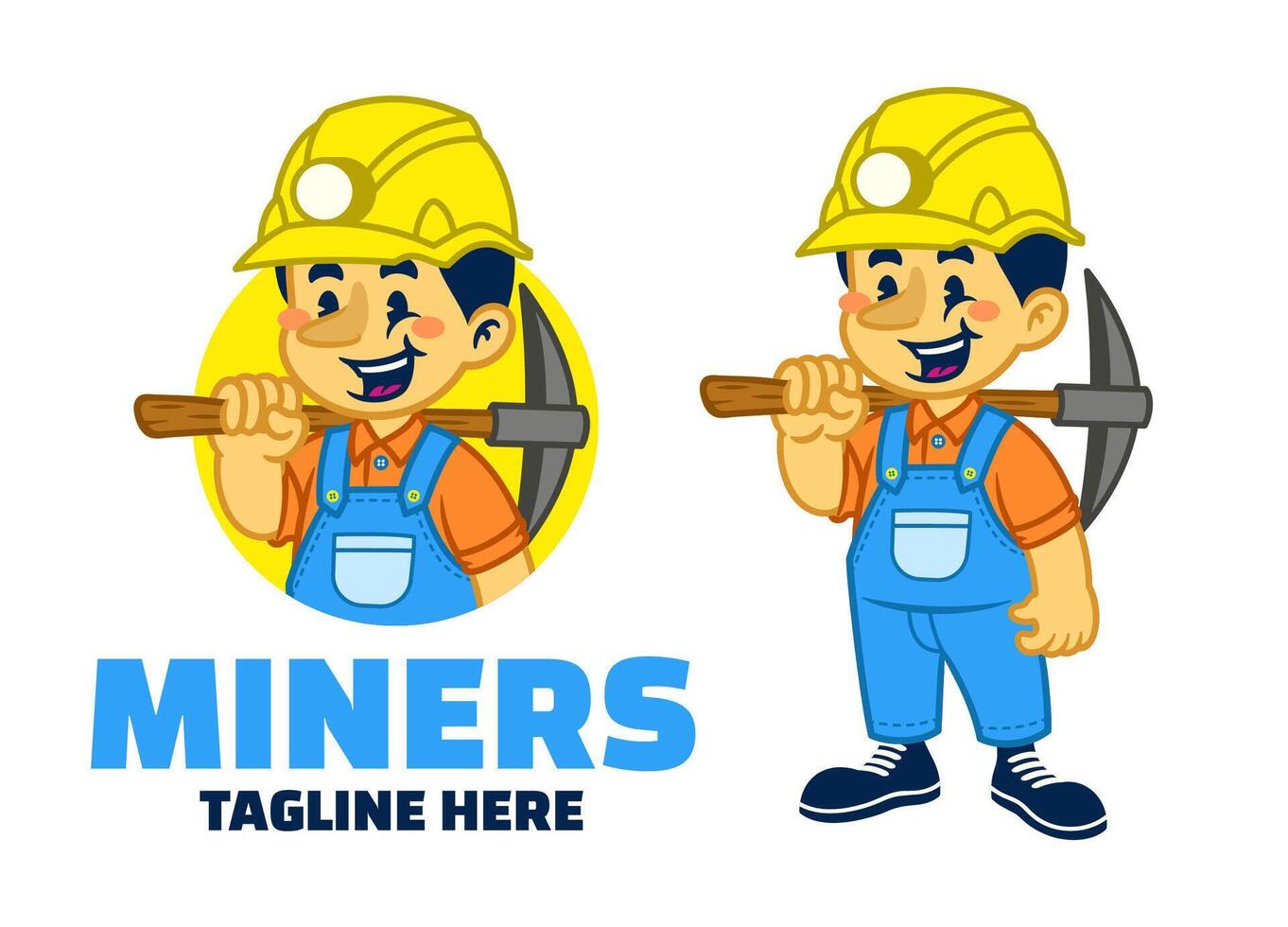 Mascot Logo of Miners Illustration vector