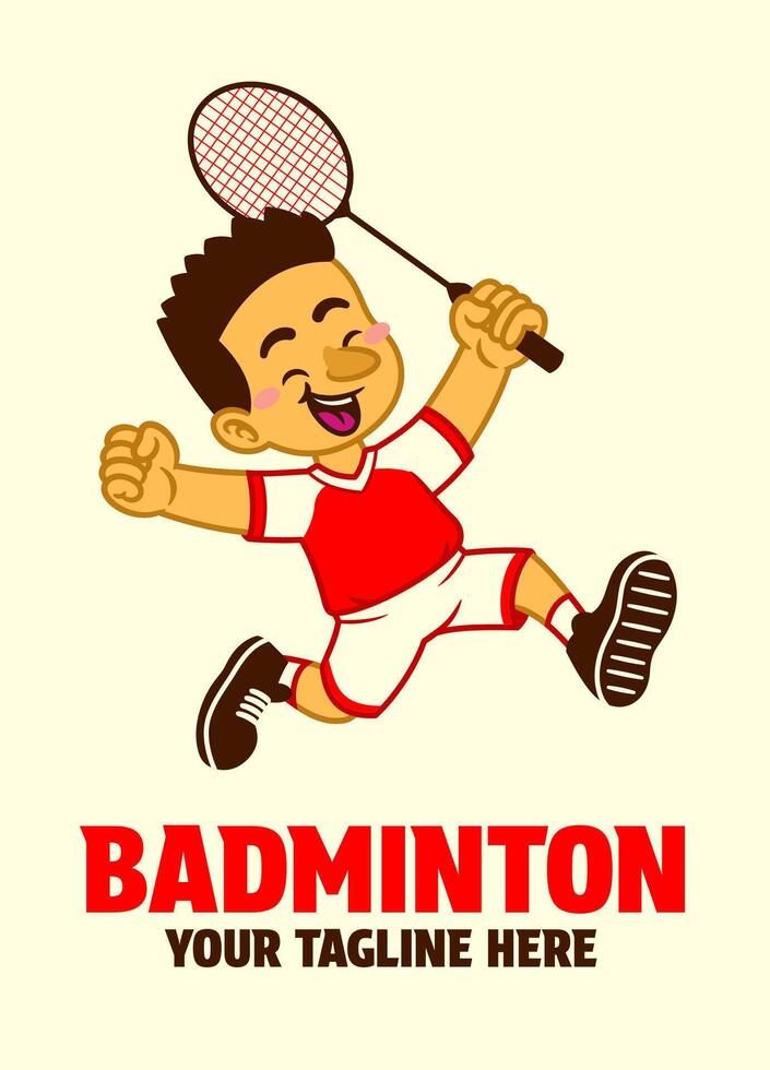 Illustrastion of Badminton Athlete Mascot vector