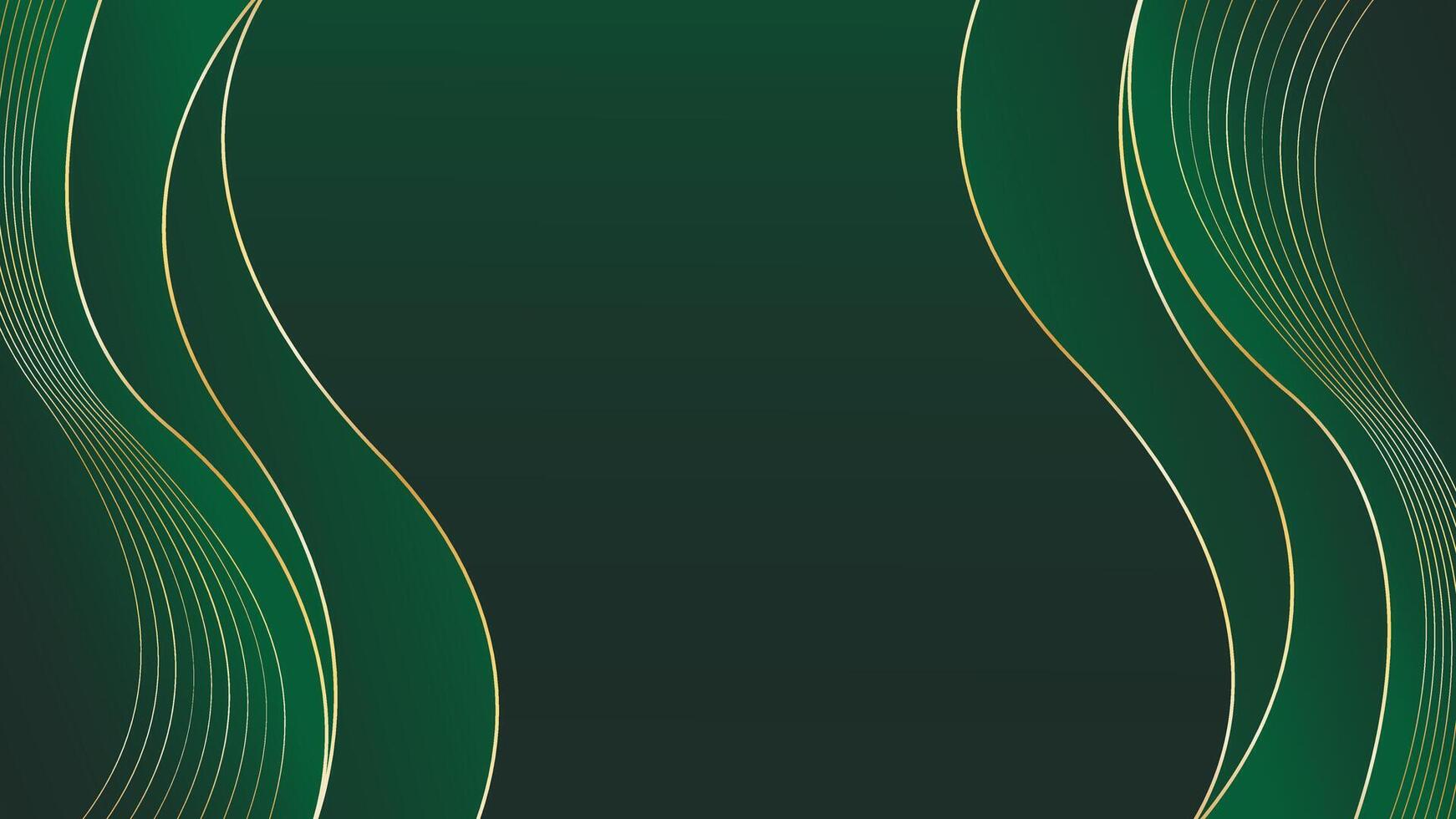 Elegant Emerald green luxury wave background vector