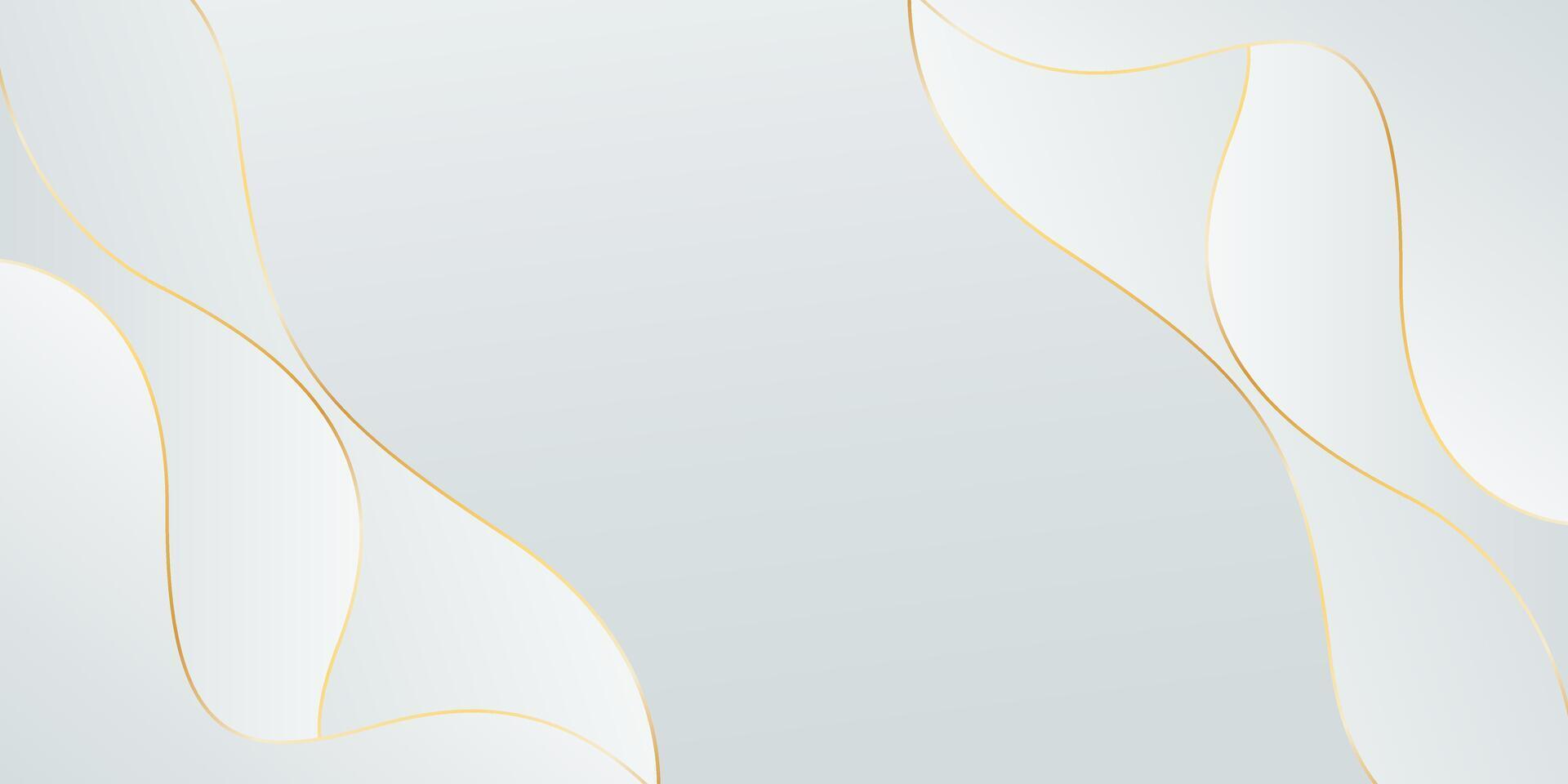 Elegant White and Gold Abstract Luxury Background, element vector