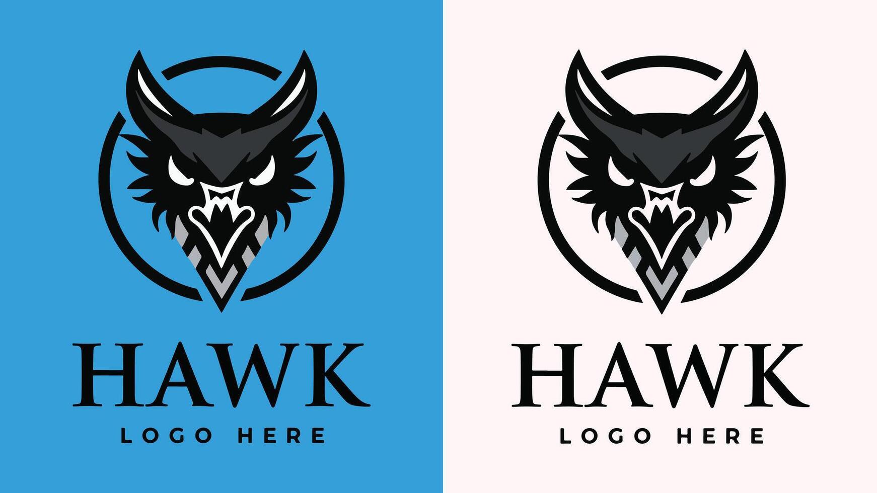Hawk Head Logo Design Illustration vector