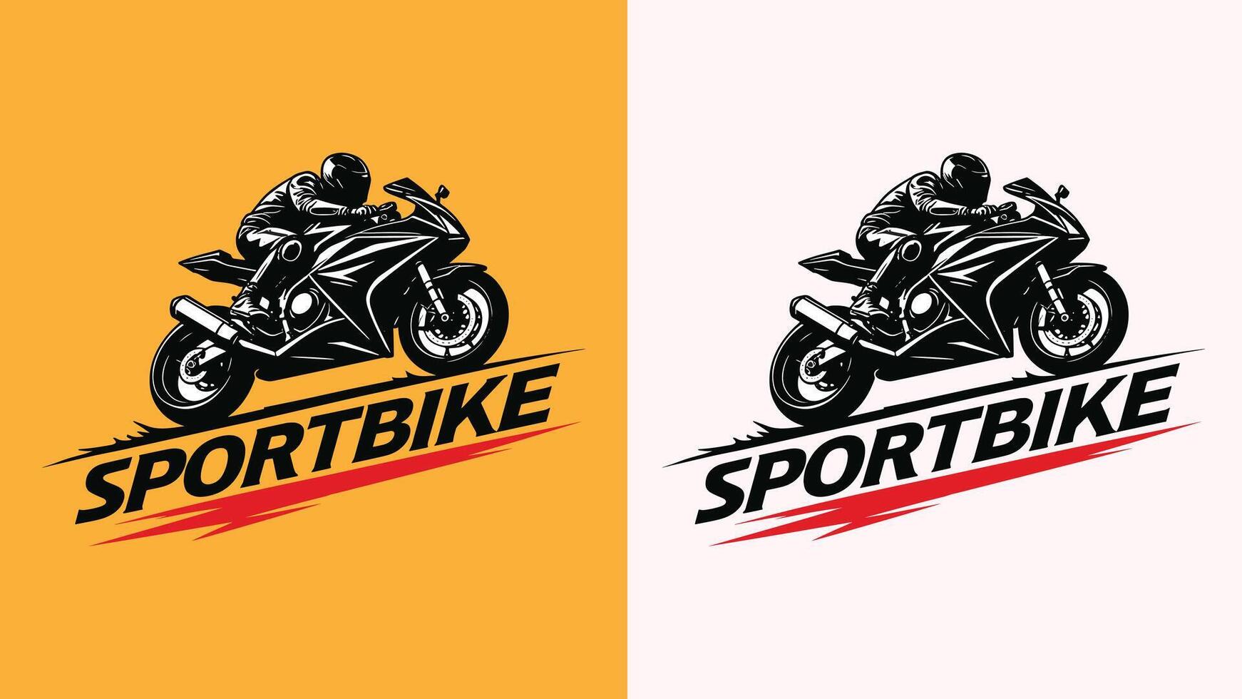 Sportbike Motorcycle Racing Logo Design vector