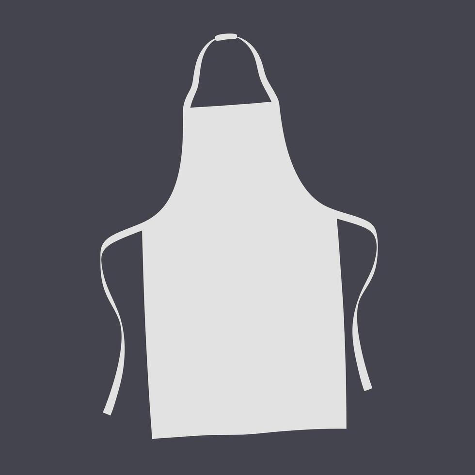 Blank White Apron Cooking Kitchen Cleaning Restaurant Uniform Chef Baker vector