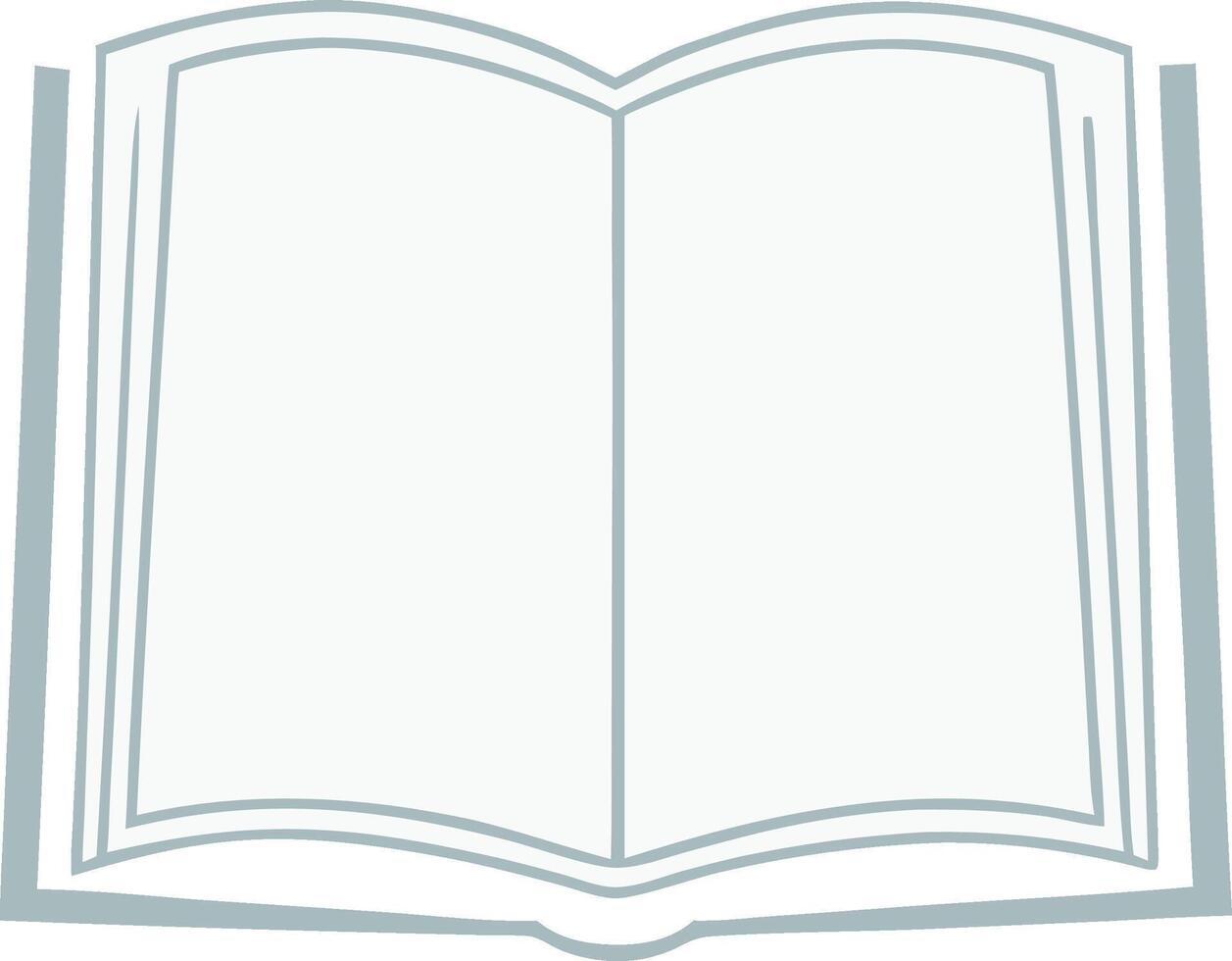 Open Book Icon Simple Design for Reading Literature Education Knowledge Textbook vector
