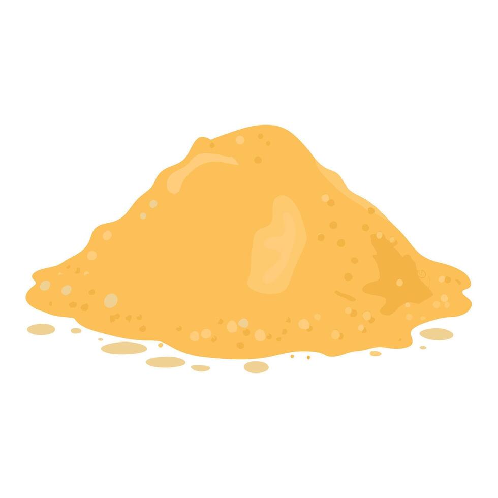 A Pile of Yellow Sand on White Background Graphic Design Element vector