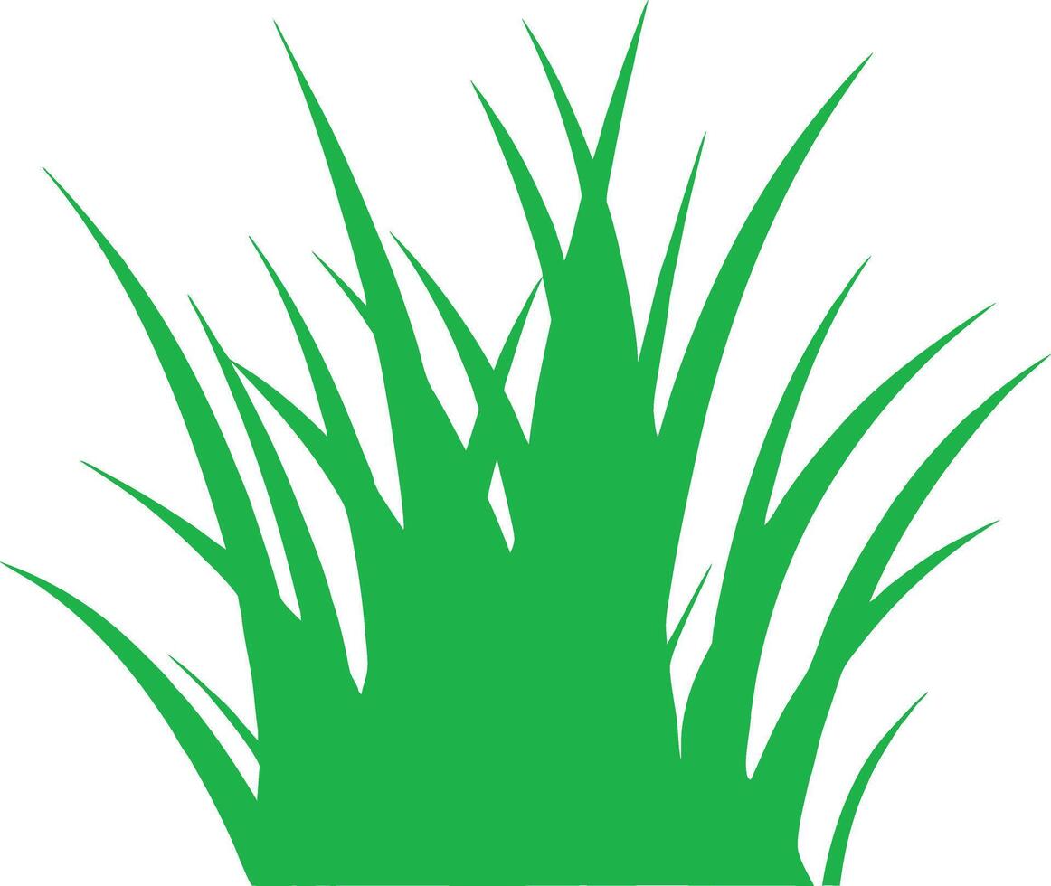 Vibrant Green Grass Blades Lush Meadow Nature Scene vector