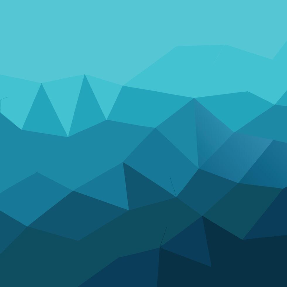 Abstract Teal and Dark Blue Geometric Polygon Background Design vector