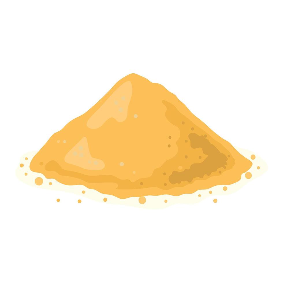 A Pile of Yellow Sand Isolated on White Background Sand Dune Graphic vector