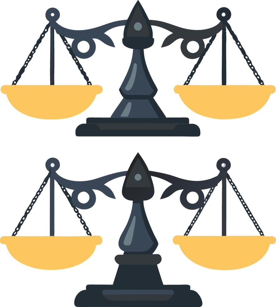 Scales of Justice Two Classic Elegant Balance s vector