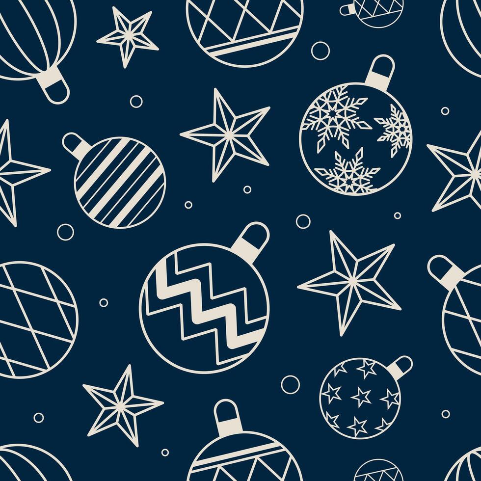 Seamless pattern with Christmas decorative vector