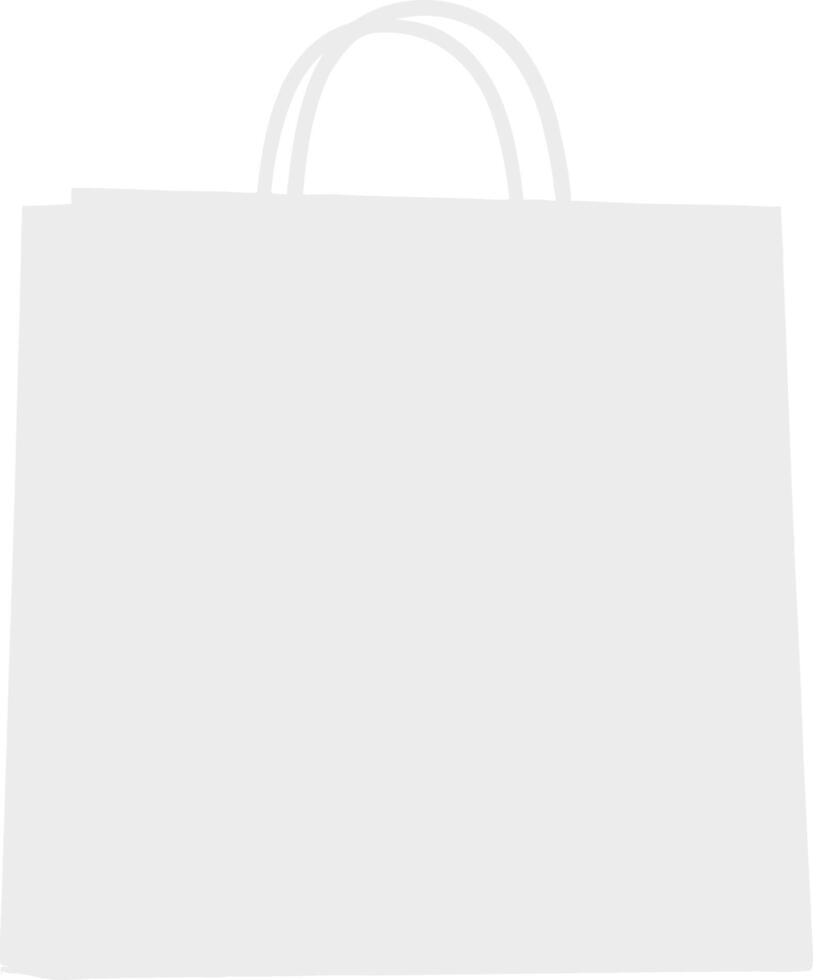 Simple of a Light Gray Paper Shopping Bag with Handles vector