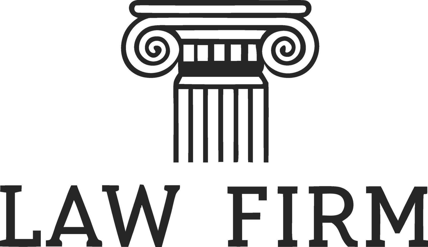 Elegant Law Firm Logo Design with Classic Greek Column Symbol vector