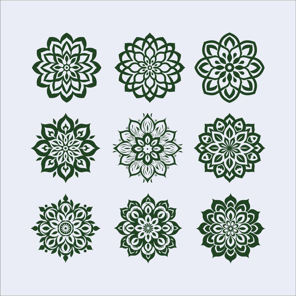 Mandala Designs with Decorative Patterns vector