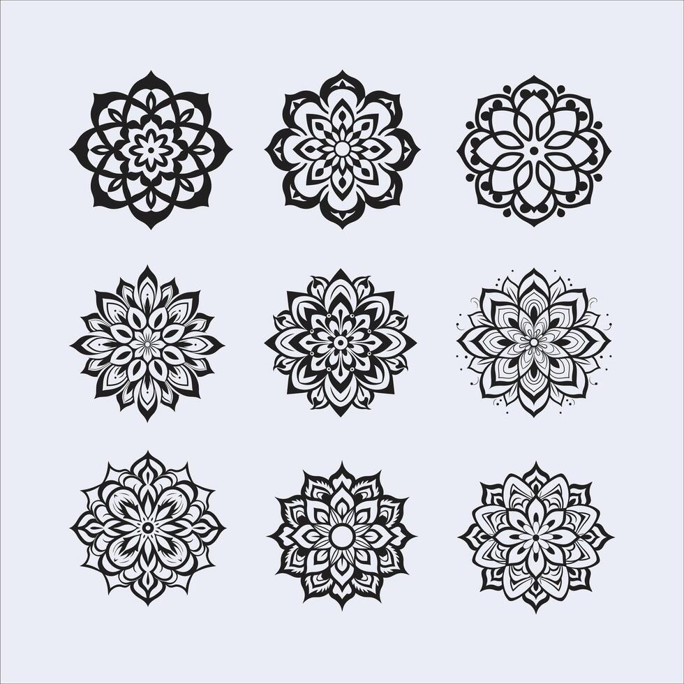 Ornamental Mandala with Geometric Details vector
