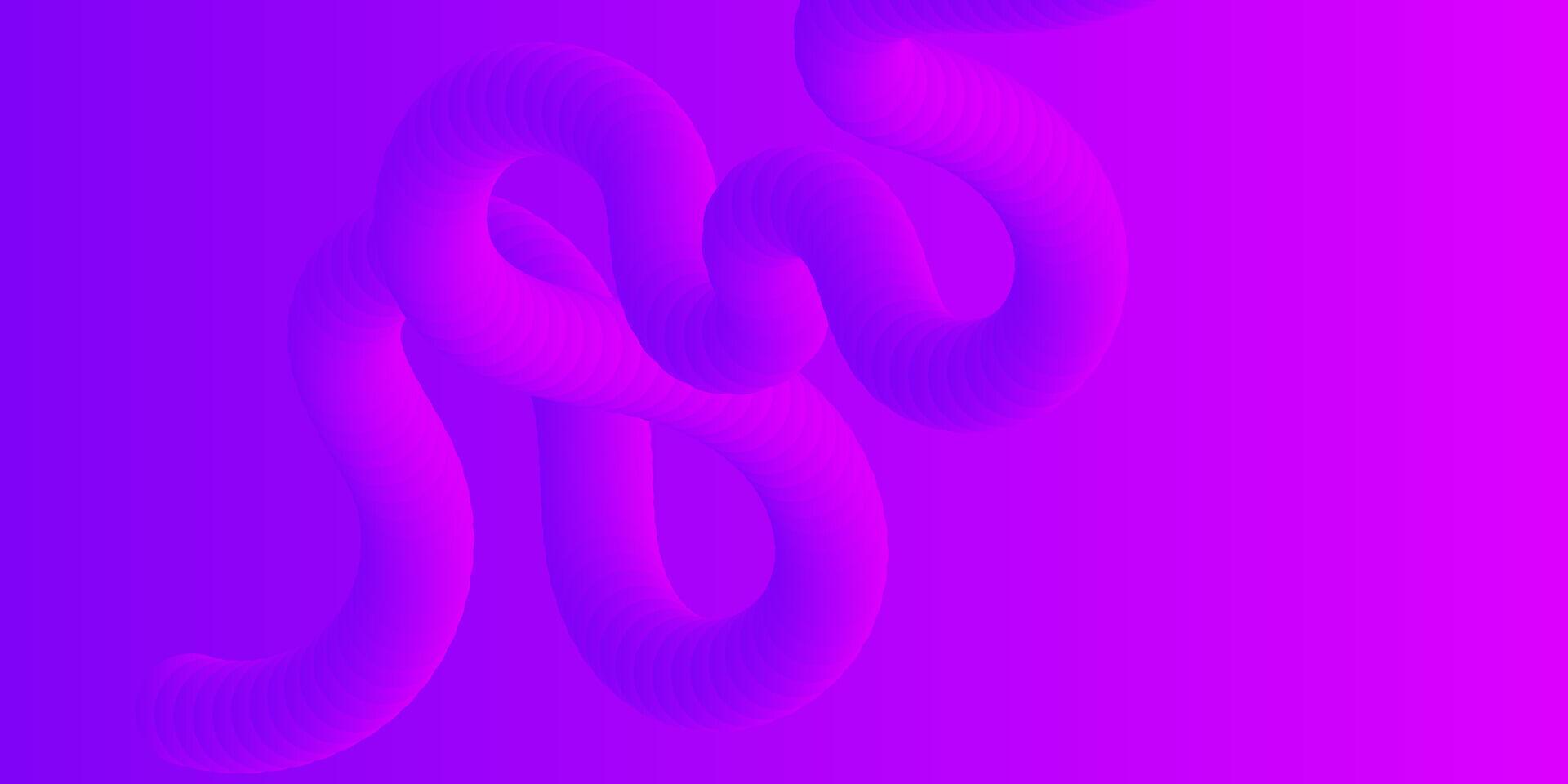 Abstract Purple 3D Fluid Shapes, Swirling, Gradient, Dynamic, Background, Design, Texture, Art, Neon vector