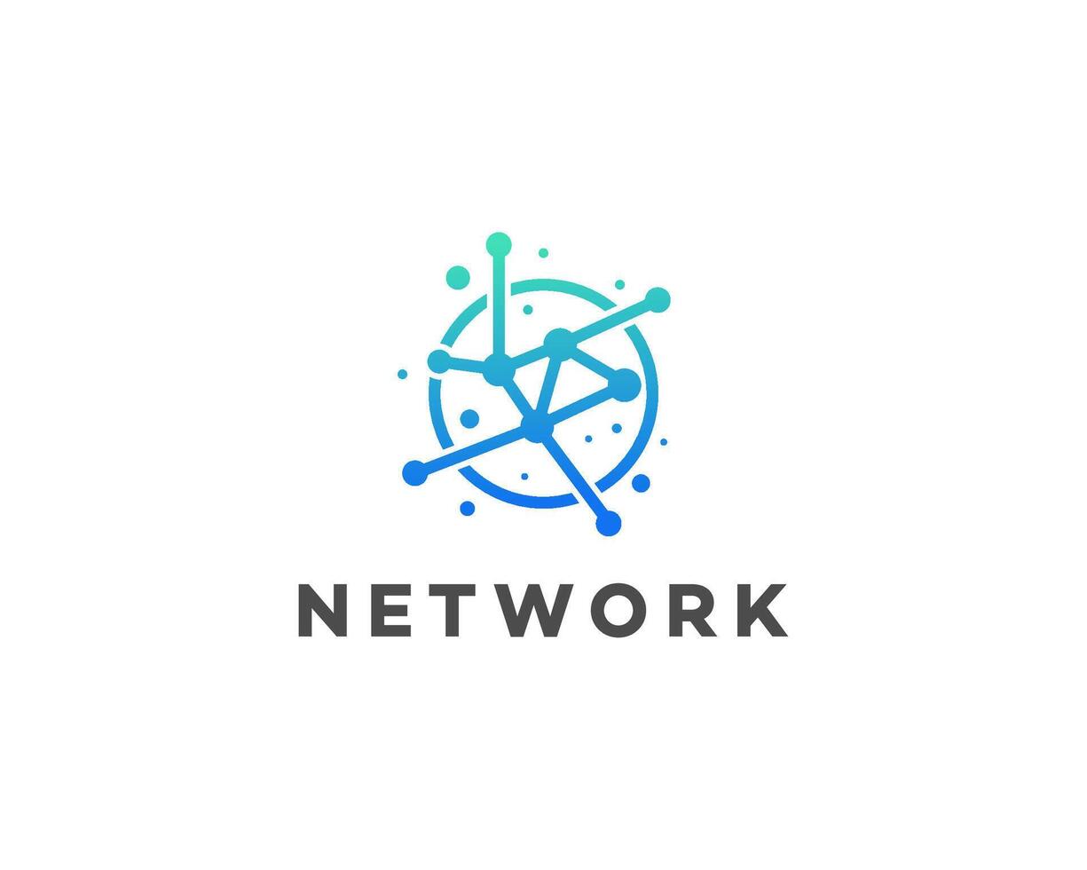 Global Network Connection Technology, Communication, and Data vector