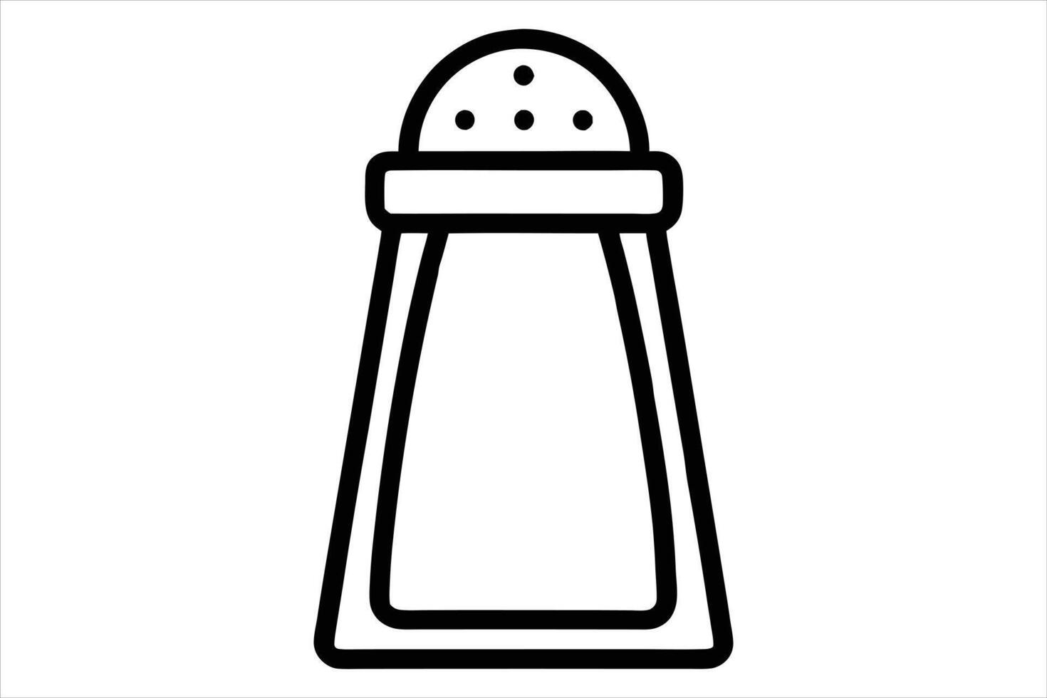 Simple Line Art Illustration of a Pepper Shaker vector