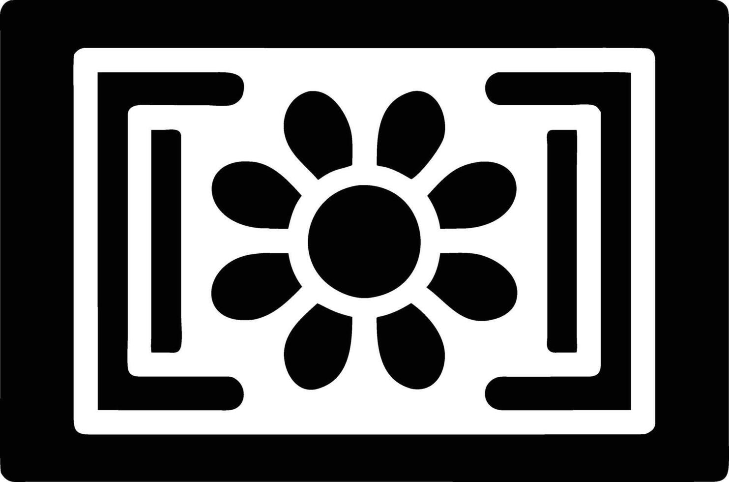 Stylish black and white flower graphic design vector