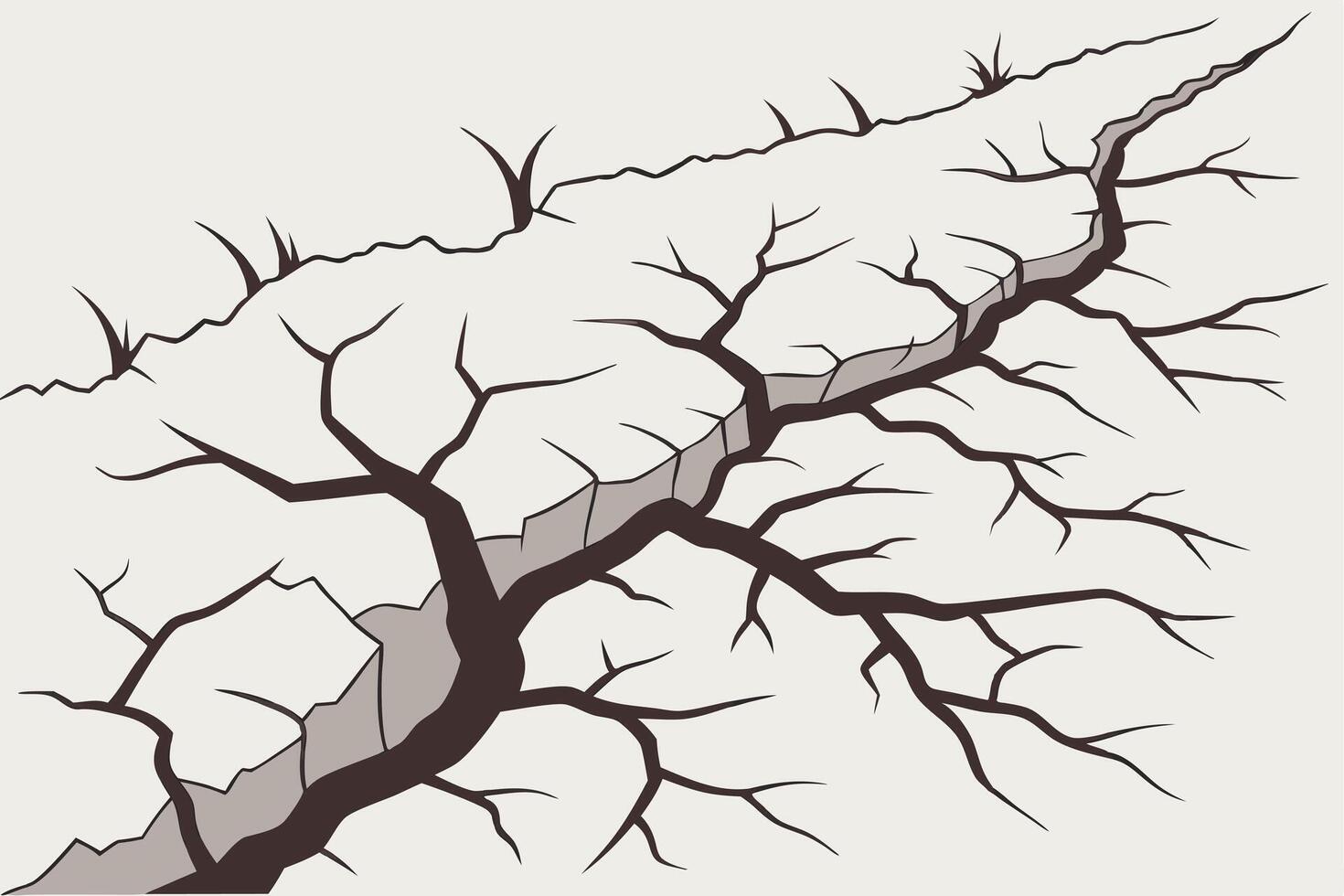 Illustration of cracked earth, resembling dry land or drought. vector