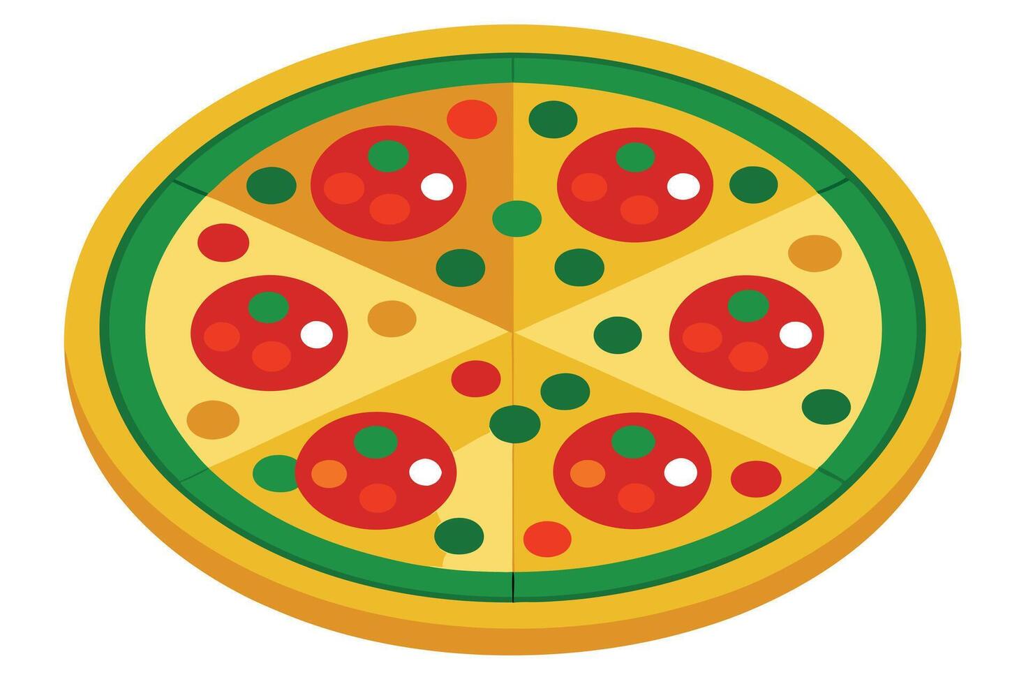 Deliciously Illustrated Pizza Slice Image vector